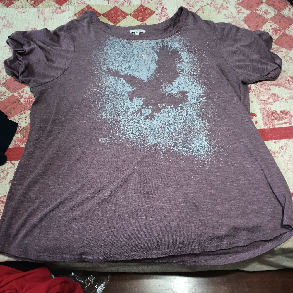 Maurices blue purple bald eagle design